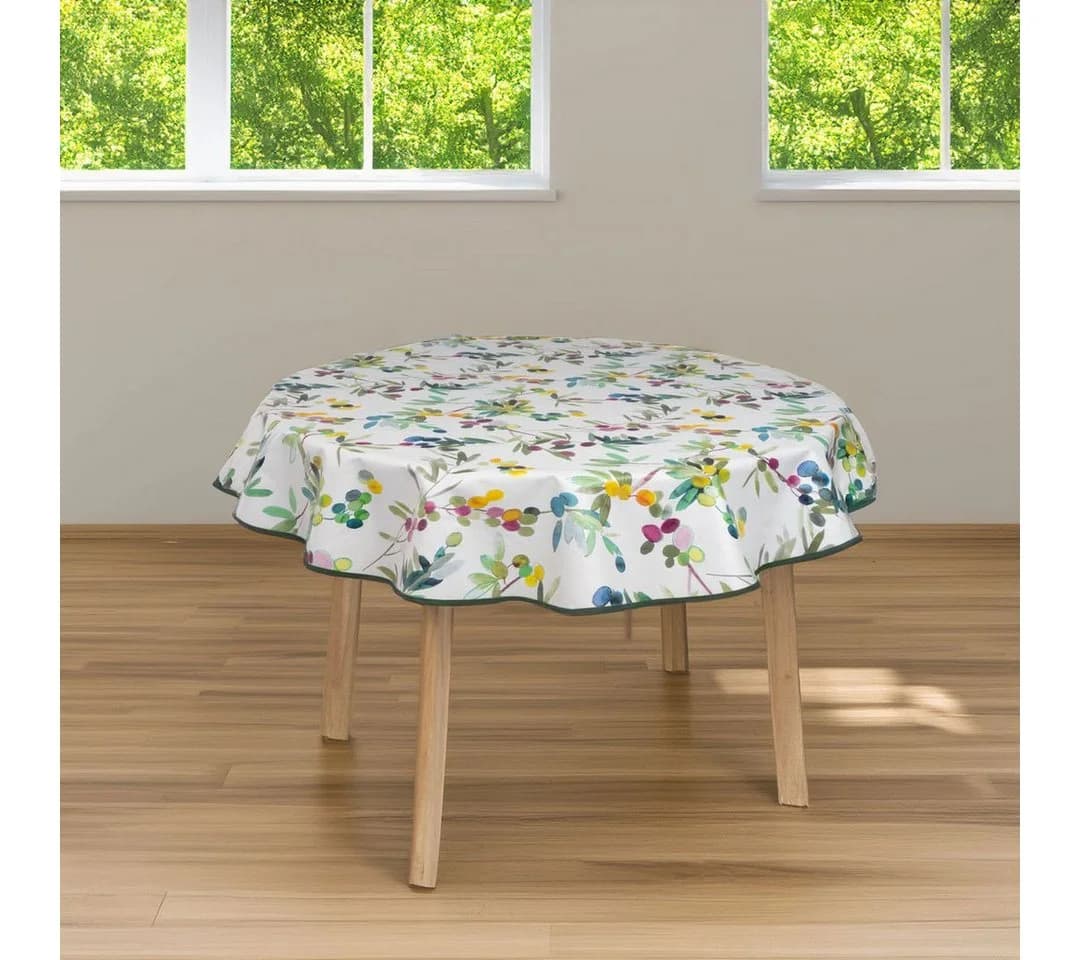 Laro Wachstuchtischdecke Rund 140 cm Abwaschbar