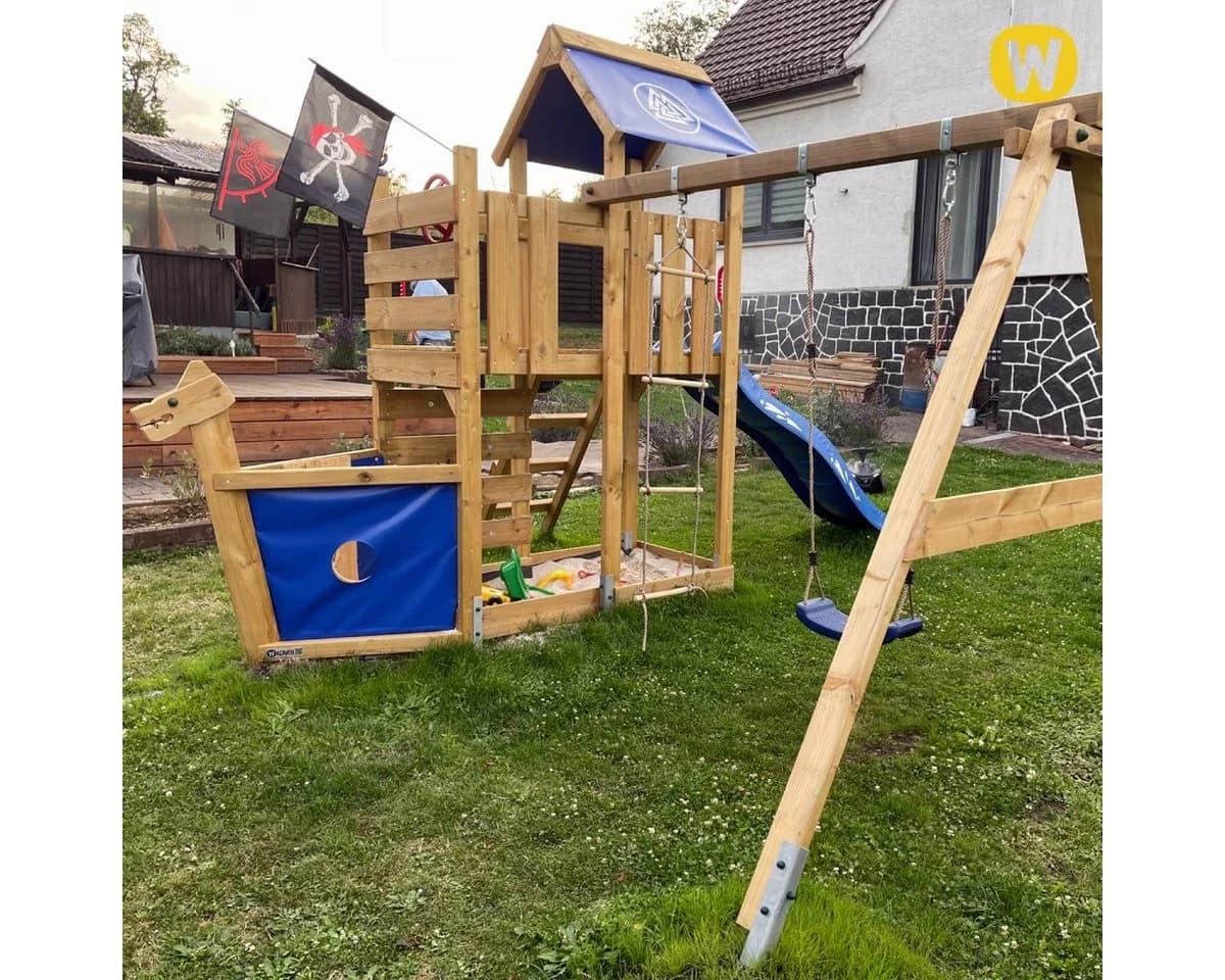 Wickey Spielturm SeaFlyer Maritim Kinderkletterturm Schiffsoptik Grün - Bild 5