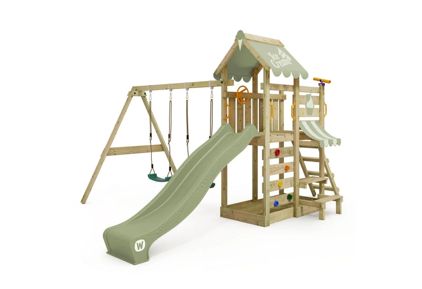 Wickey Spielturm VanillaFlyer Klettergerüst mit Rutsche & Picknicktisch - Bild 2