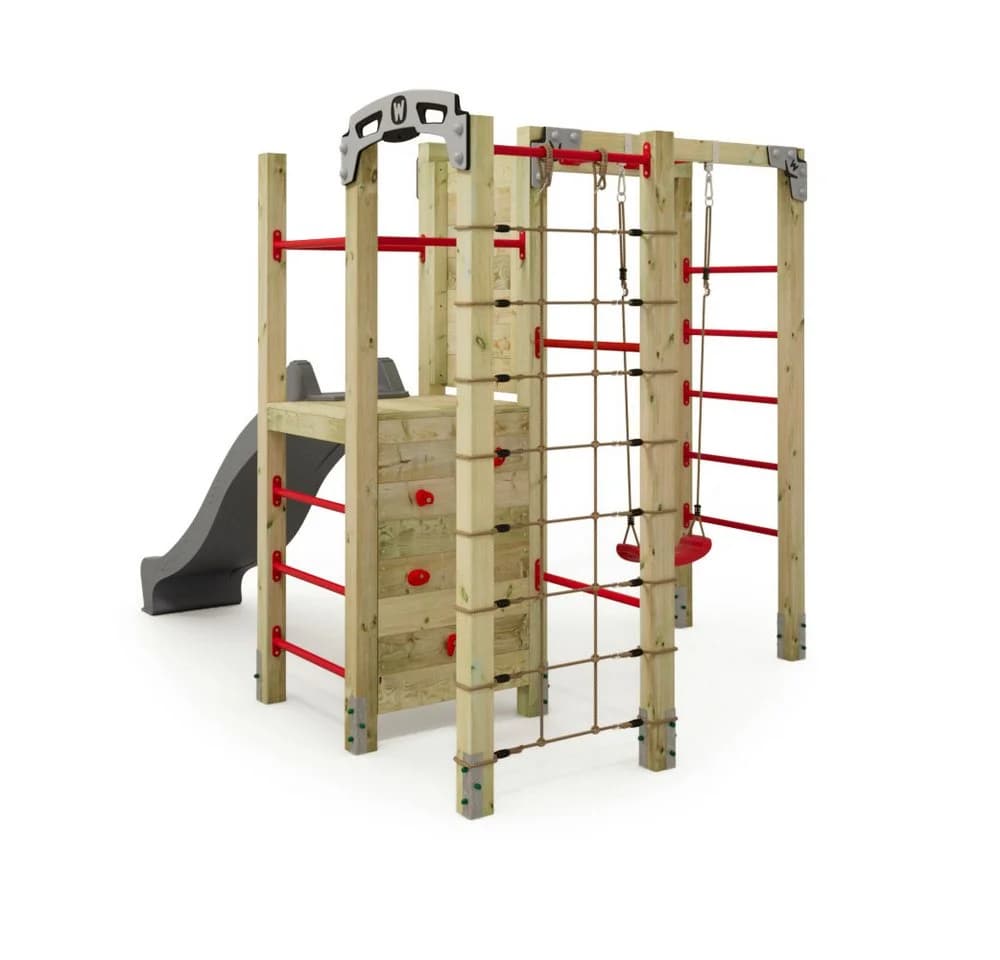 Wickey Klettergerüst Fit Cross 872 Calisthenics Kinderspielgerät mit Rutsche & Schaukel