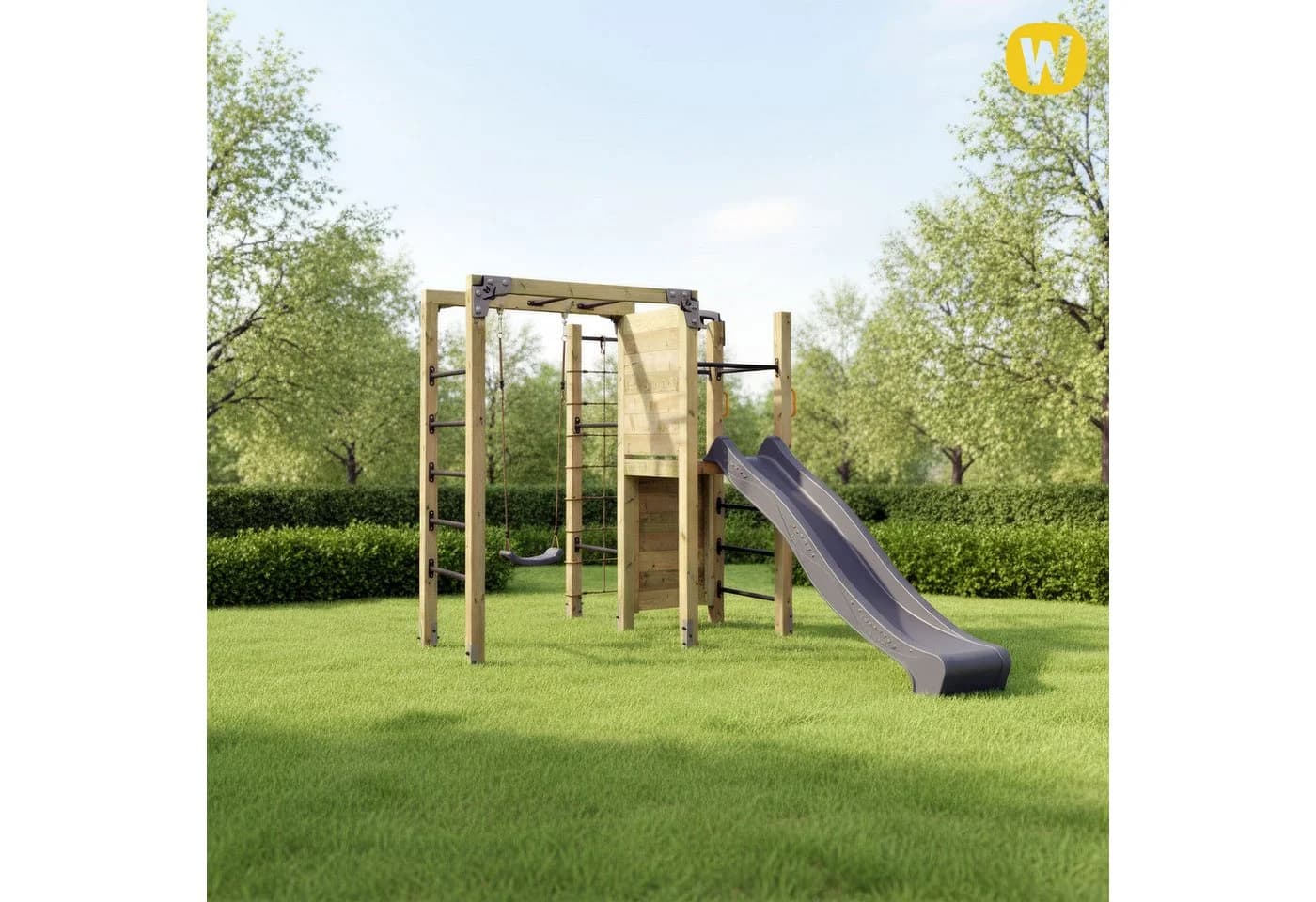 Wickey Klettergerüst Fit Cross 872 Calisthenics Kinderspielgerät mit Rutsche & Schaukel - Bild 4