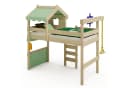 Wickey Hochbett Crazy Gloomy Massivholz Kinderbett Abenteuerbett Grün Bild 1