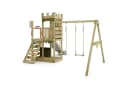 FATMOOSE Spielturm BoldBaron mit Schaukel, Rutsche & Kletterwand, Kletterturm aus Massivholz für Kinder Bild 1