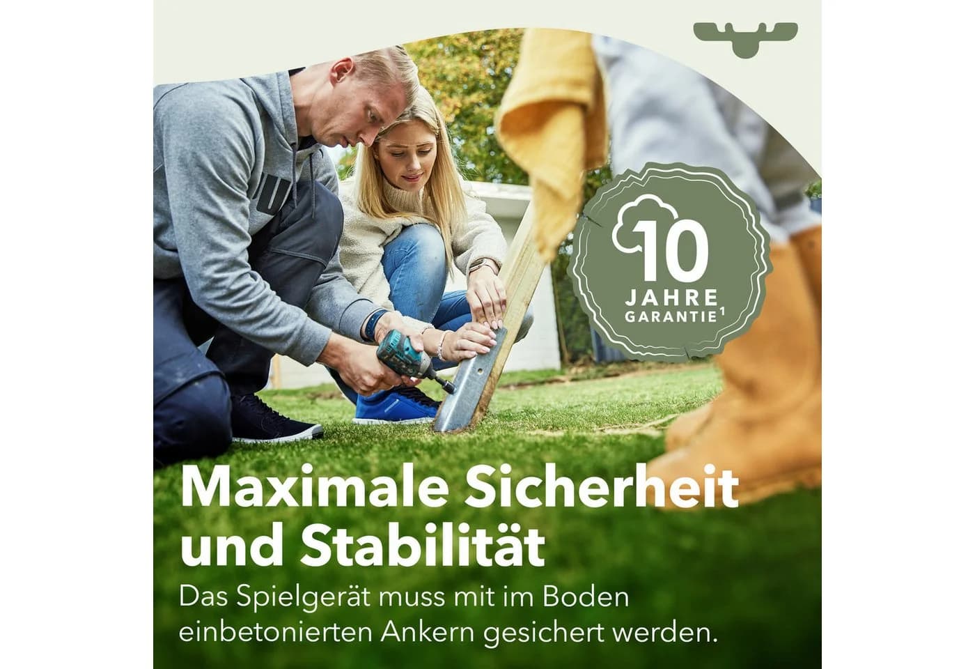 FATMOOSE Spielturm BoldBaron mit Schaukel, Rutsche & Kletterwand - Bild 3