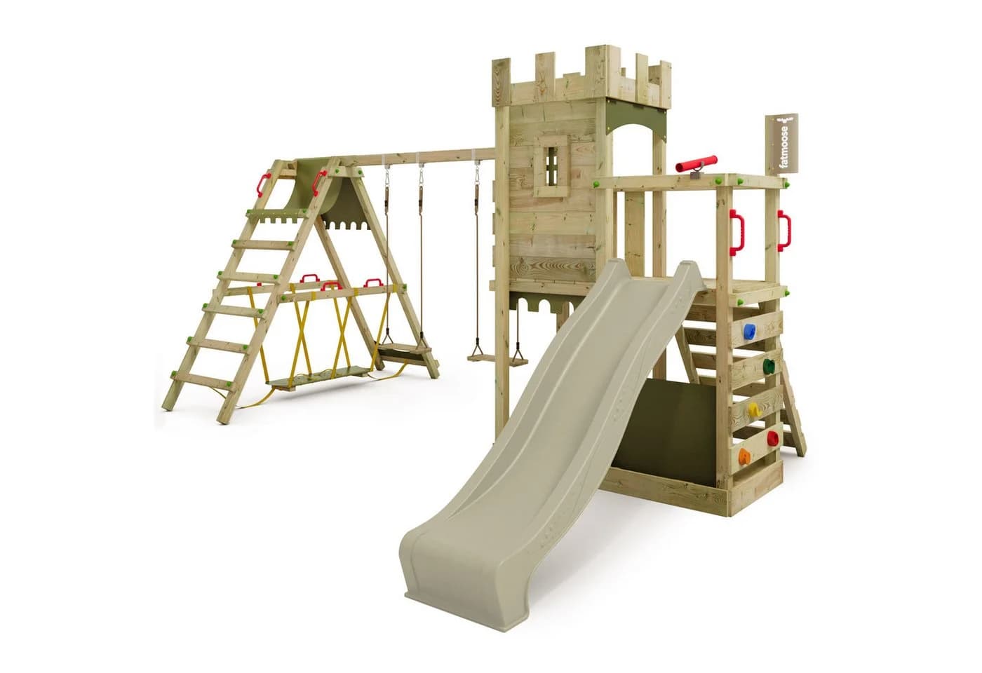 FATMOOSE Spielturm Boldbaron XXL mit Rutsche und SurfSchaukel - Bild 2