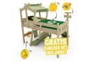 Wickey Kinderbett CrAzY Snuggy Hochbett Massivholz Grün mit Rutsche Bild 1