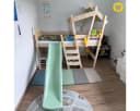 Wickey Kinderbett CrAzY Snuggy Hochbett Massivholz Grün mit Rutsche Bild 5