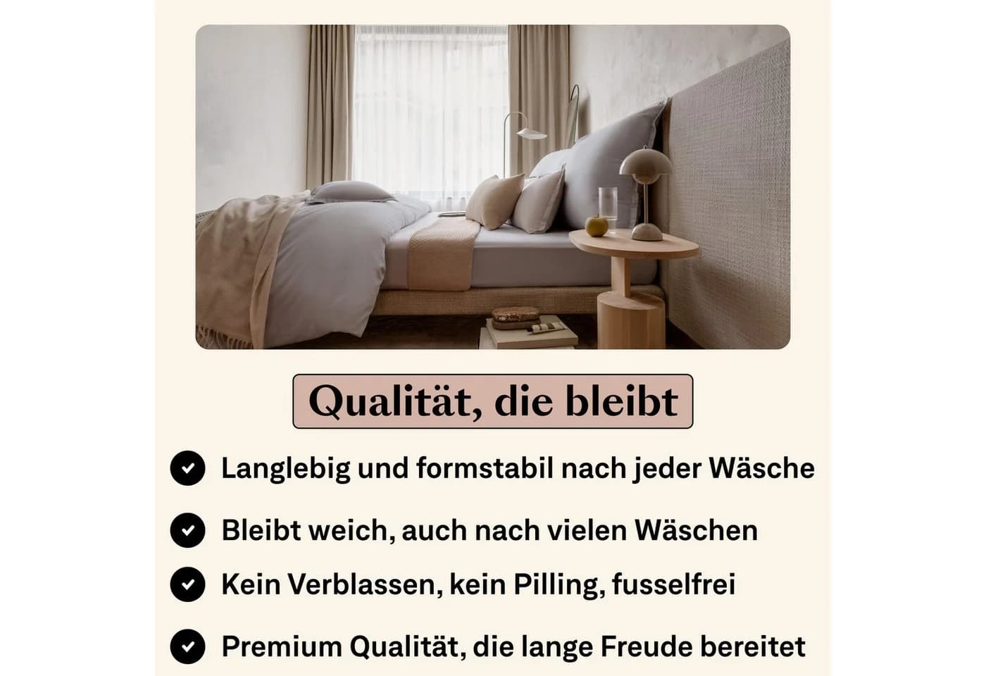 Amqua Kissenbezug Mako Satin 100% Ägyptische Baumwolle Grau - Bild 3