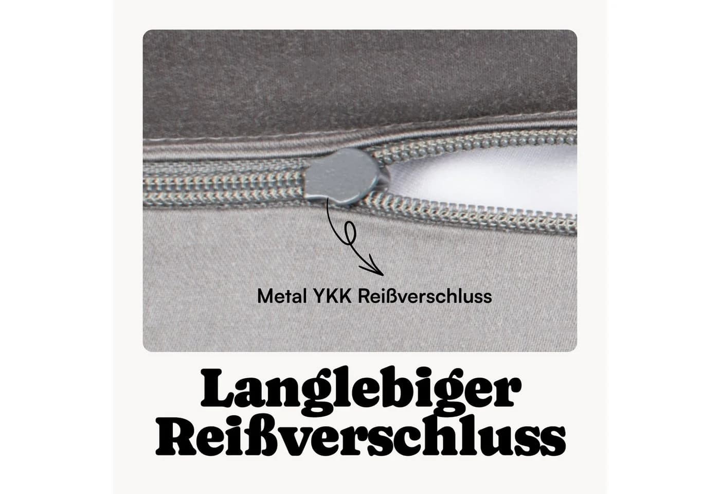 Seralino Kissenbezüge Mako Satin 100% Bio Baumwolle Weiß (2 Stück) - Bild 5