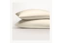 Seralino Mako Satin Kissenbezug Bio-Baumwolle Beige Bild 2