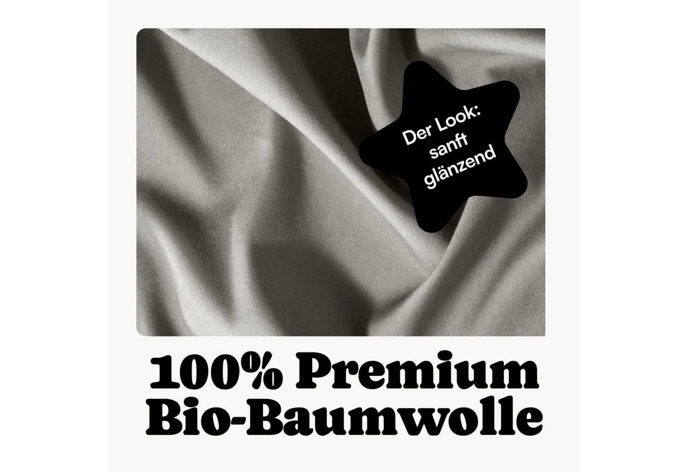 Seralino Kissenbezug Mako Satin Bio-Baumwolle Fairtrade GOTS - Bild 3