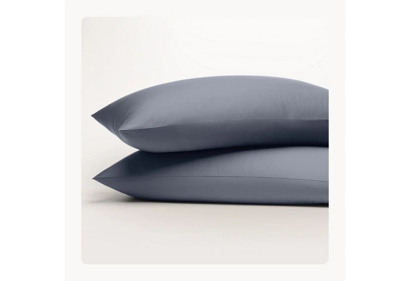 Seralino Mako Satin Kissenbezug 100% Bio Baumwolle Taubenblau - Bild 2