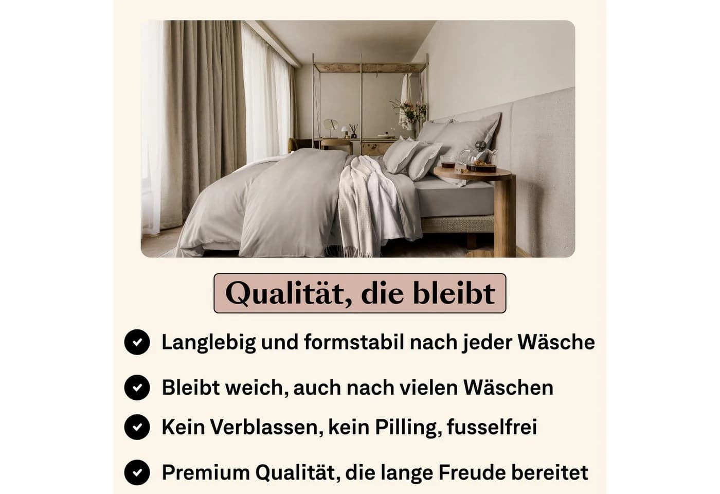 Amqua Spannbettlaken Premium Mako Satin 100% Baumwolle - Bild 4