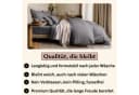 Amqua Spannbettlaken Premium Mako Satin Grau 100% Baumwolle Bild 4