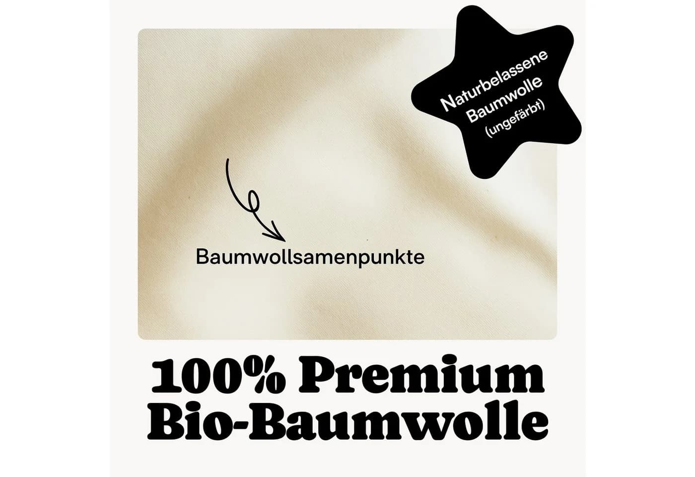 Seralino Spannbettlaken Mako Satin 100% Bio-Baumwolle Beige - Bild 3