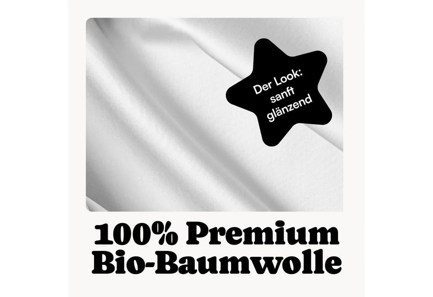Seralino Spannbettlaken Mako Satin 100% Bio-Baumwolle Weiß - Bild 3