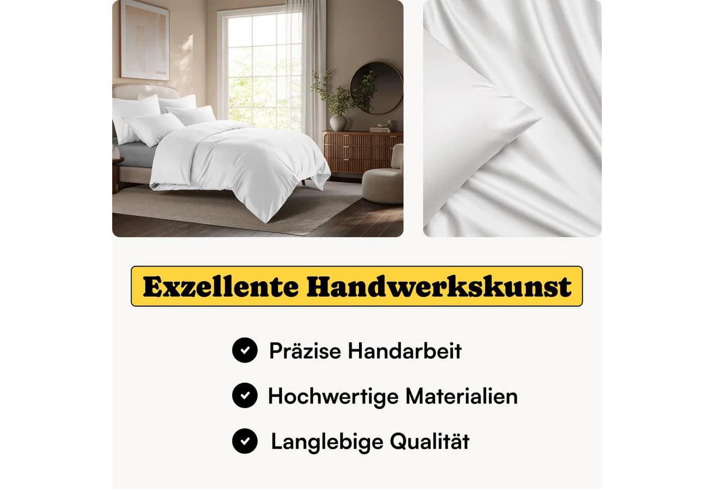 Seralino Spannbettlaken 100% Lyocell Weiß