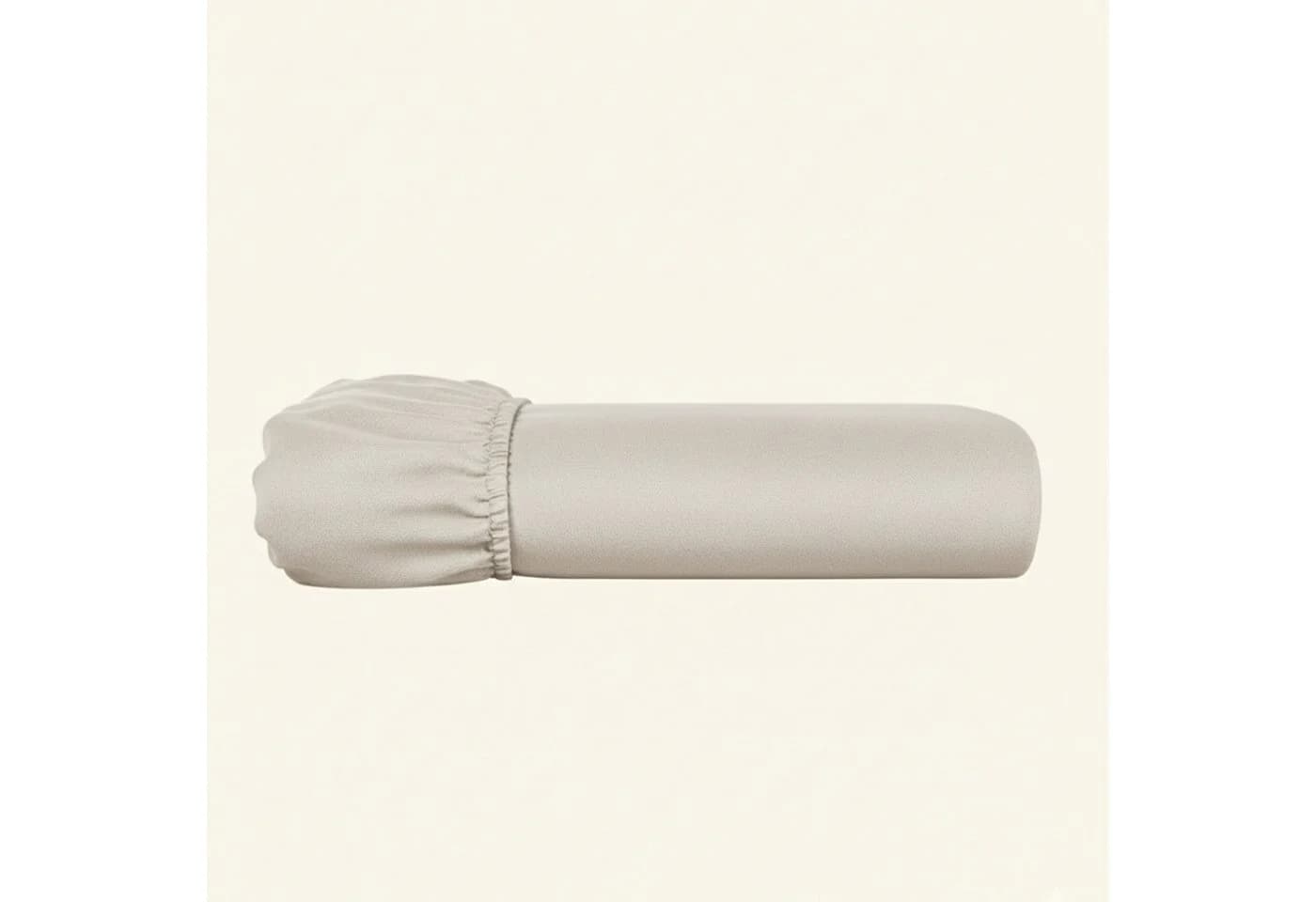 Amqua Spannbettlaken Premium Biber Flanell 100% Baumwolle Beige/Weiß - Bild 2