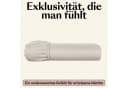 Amqua Spannbettlaken Premium Biber Flanell 100% Baumwolle Beige/Weiß Bild 5
