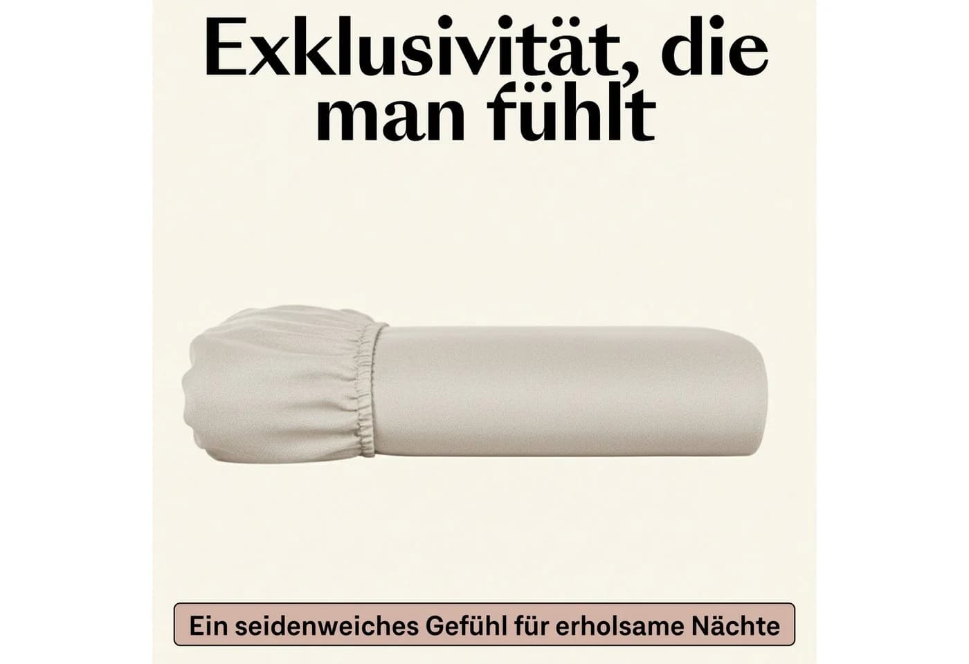 Amqua Spannbettlaken Premium Biber Flanell 100% Baumwolle Beige/Weiß - Bild 5