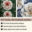 Seralino Stoffserviette Set 12 St. 100% Bio-Baumwolle Beige/Weiß Bild 1