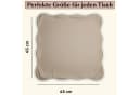 Seralino Stoffserviette Set 12 St. 100% Bio-Baumwolle Beige/Weiß Bild 5