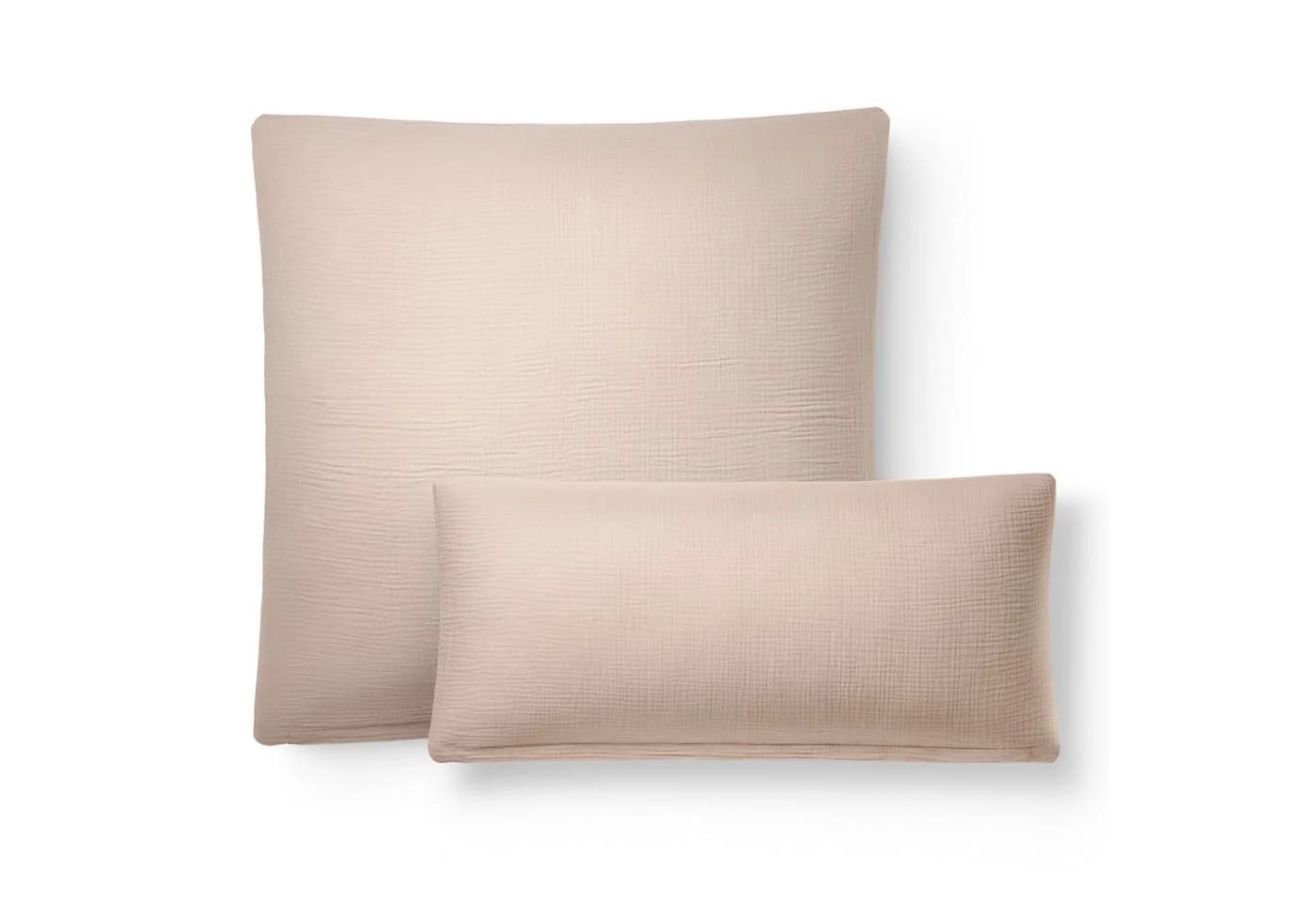 Seralino Kissenbezüge 2er Set Musselin Beige Bio-Baumwolle - Bild 2