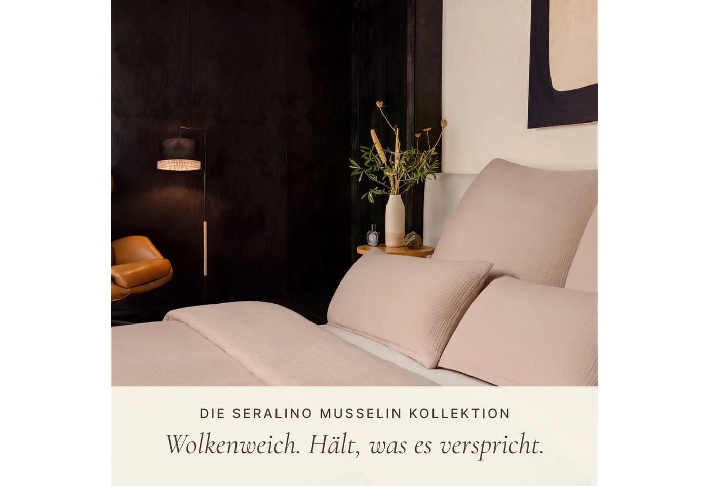 Seralino Kissenbezüge 2er Set Musselin Beige Bio-Baumwolle - Bild 3