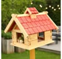 Feel2Home Vogelhaus XXL Holz Natur/Rot Bild 2