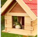 Feel2Home Vogelhaus XXL Holz Natur/Rot Bild 4
