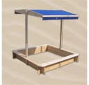 Feel2Home Sandkasten Blau Holz Dachabdeckung Spielhaus Sonnenschutz Bild 4