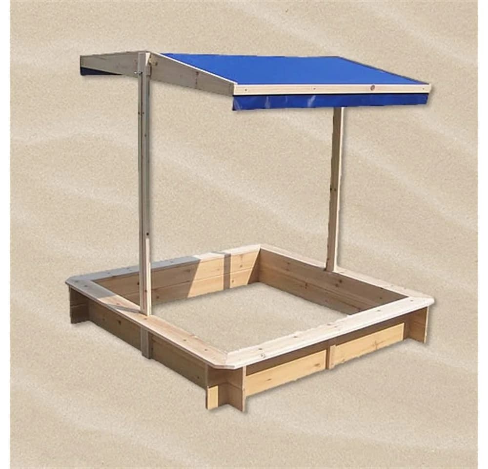Feel2Home Sandkasten Blau Holz Dachabdeckung Spielhaus Sonnenschutz - Bild 4