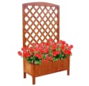 Feel2Home Blumenkasten Holz Grau mit Rankgitter Bild 2