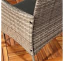Feel2Home Gartenbank Schwarz Polyrattan mit Kissen Bild 5