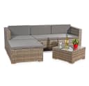 Feel2Home Garten-Essgruppe 5-tlg. Grau Polyrattan Bild 2