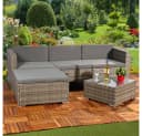 Feel2Home Garten-Essgruppe 5-tlg. Grau Polyrattan Bild 3