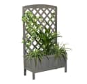 Feel2Home Blumenkasten Holz Grau mit Rankgitter Bild 2