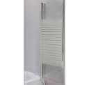 Feel2Home Duschabtrennung Milchglas Streifen Glas Aluminium Bild 3