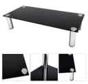 Feel2Home TV-Rack Glas Schwarz Edelstahl Bild 1