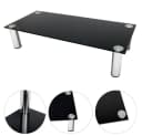 Feel2Home TV-Rack Monitorerhöhung Glas Schwarz Bild 1