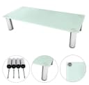 Feel2Home TV-Rack Glas Schwarz Edelstahl Bild 1