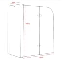 Feel2Home Eck-Duschabtrennung Faltbar Glas Aluminium Transparent Bild 5