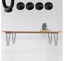 Feel2Home Hairpin Tischbein 4er-Set Schwarz Stahl Bild 5