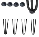 Feel2Home Hairpin Tischbein 4er-Set Schwarz Stahl Bild 5