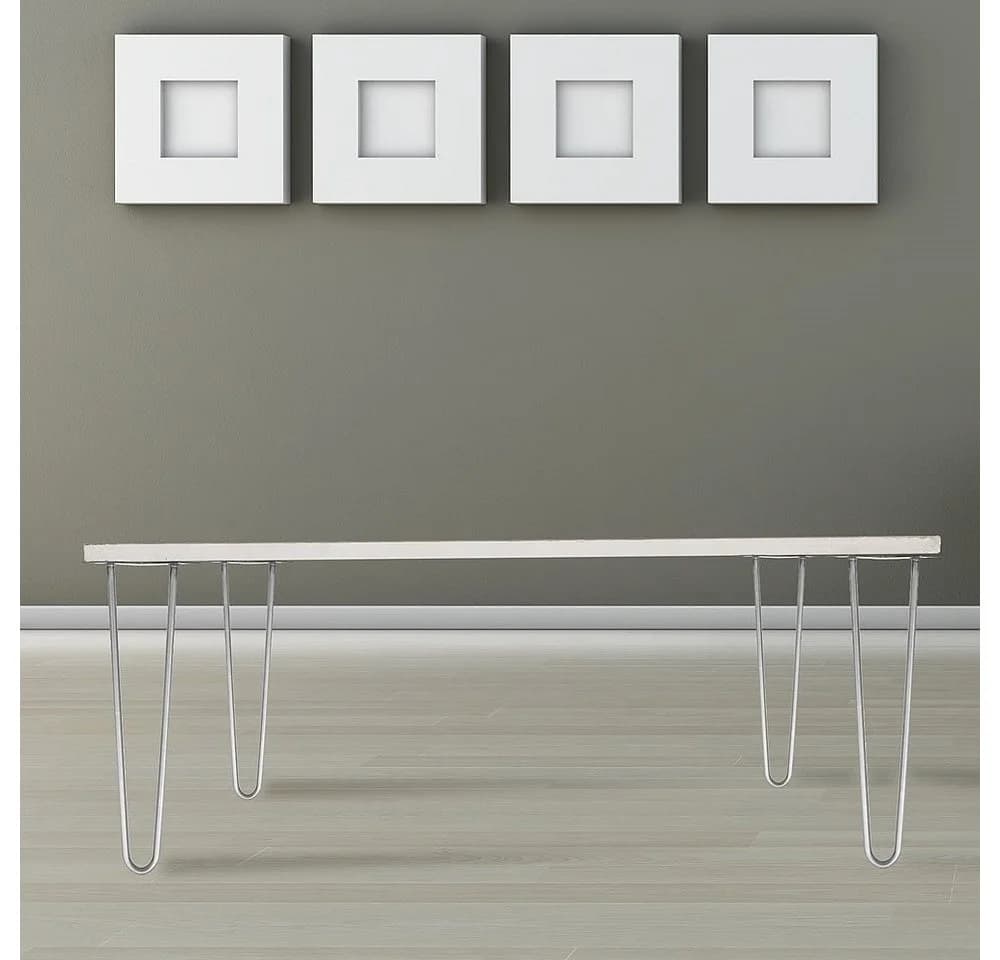 Feel2Home Hairpin Tischbeine 4er-Set Stahl Silber Industrial Design - Bild 2