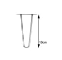 Feel2Home Hairpin Tischbeine 4er-Set Stahl Silber Industrial Design Bild 5