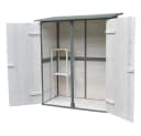 Feel2Home Gartenschrank Holz Grau/Weiß mit Pultdach & Regal Bild 1
