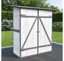 Feel2Home Gartenschrank Holz Grau/Weiß mit Pultdach & Regal Bild 2