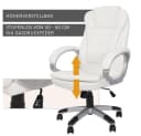 Feel2Home Bürostuhl Chefsessel Weiß Kunstleder Ergonomisch Bild 4