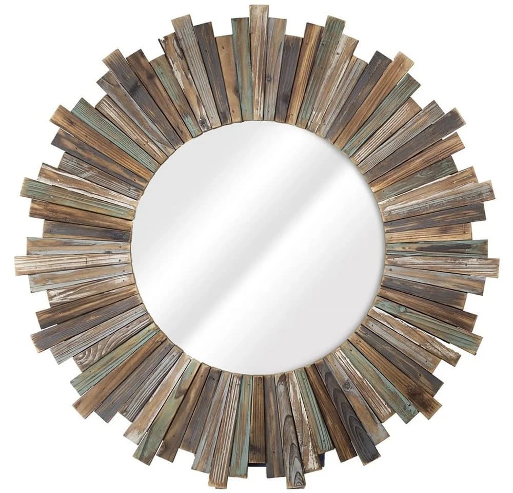 Feel2Home Wandspiegel 90 cm Holz Spiegel Shabby Braun - Bild 5
